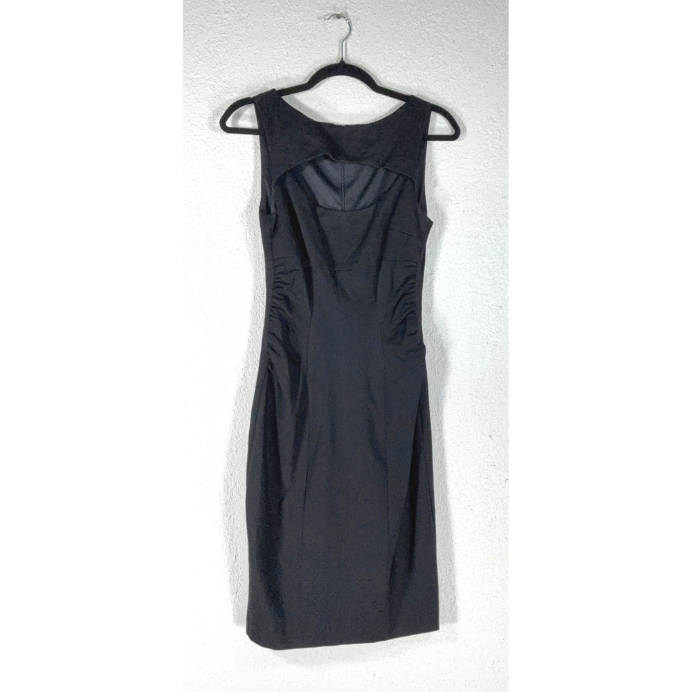 Cache Black Sheath Dress - 10 - Ruched Back Cutout Cocktail Evening Classic